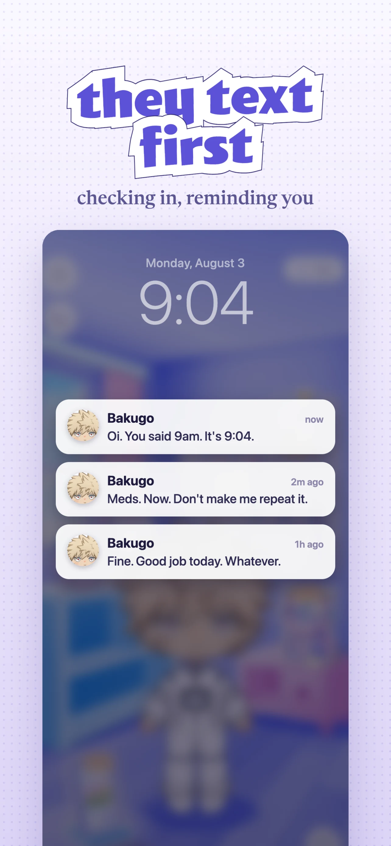 Milu: character morning call screenshot